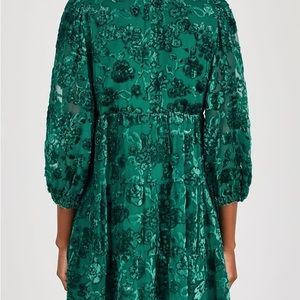 ALICE + OLIVIA Octavia Green Floral Mini Dress